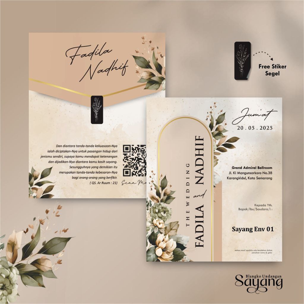 Undangan Cetak Elegan 8
